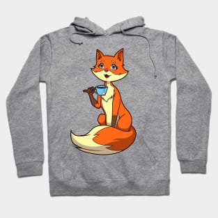 Fox drinking a cup of tea - Tea drinker Hoodie